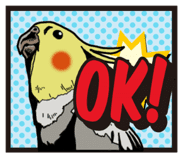 Cockatiel P-chan American comic style sticker #11878994