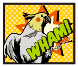 Cockatiel P-chan American comic style sticker #11878999