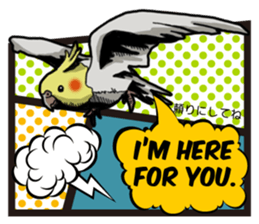 Cockatiel P-chan American comic style sticker #11879003