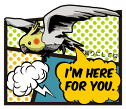 Cockatiel P-chan American comic style sticker #11879003