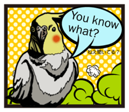 Cockatiel P-chan American comic style sticker #11879008