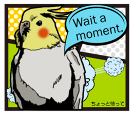 Cockatiel P-chan American comic style sticker #11879013