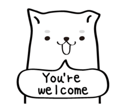 White dog (I) - English sticker #11879318