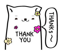 White dog (I) - English sticker #11879319