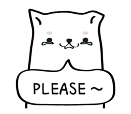 White dog (I) - English sticker #11879320