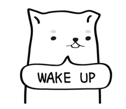 White dog (I) - English sticker #11879321