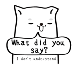 White dog (I) - English sticker #11879322