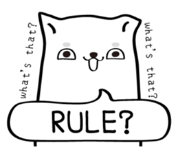 White dog (I) - English sticker #11879323