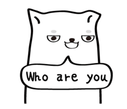 White dog (I) - English sticker #11879324