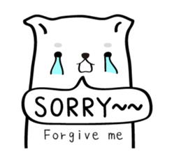 White dog (I) - English sticker #11879327