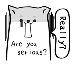 White dog (I) - English sticker #11879330