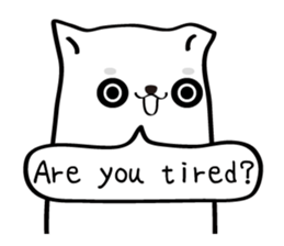 White dog (I) - English sticker #11879331