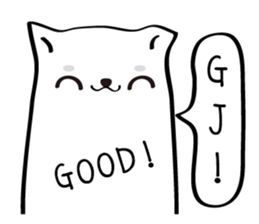 White dog (I) - English sticker #11879333