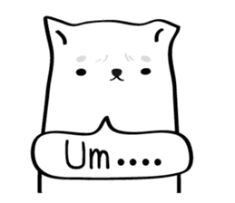 White dog (I) - English sticker #11879335