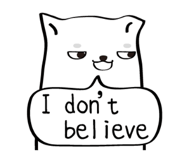 White dog (I) - English sticker #11879336