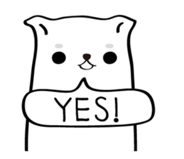 White dog (I) - English sticker #11879337