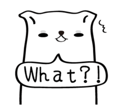 White dog (I) - English sticker #11879338