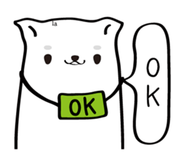 White dog (I) - English sticker #11879341