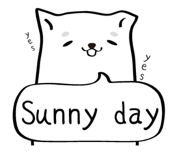 White dog (I) - English sticker #11879342