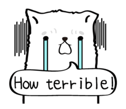 White dog (I) - English sticker #11879344