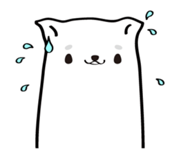 White dog (I) - English sticker #11879345