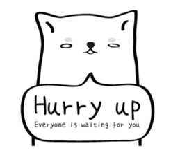 White dog (I) - English sticker #11879349