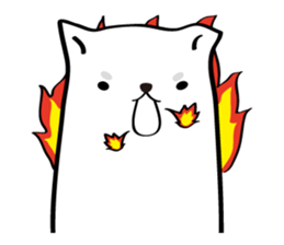 White dog (I) - English sticker #11879350