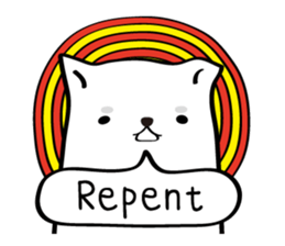 White dog (I) - English sticker #11879351