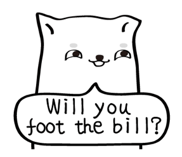 White dog (I) - English sticker #11879352