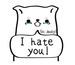 White dog (I) - English sticker #11879353