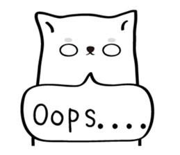 White dog (I) - English sticker #11879354