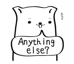 White dog (I) - English sticker #11879355