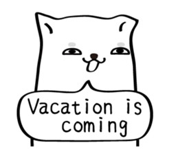 White dog (I) - English sticker #11879357