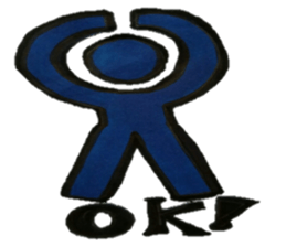 Of toilet mark fun two people sticker #11879398