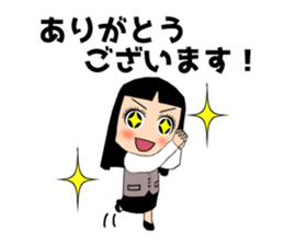 Female office worker (polite words) sticker #11880242