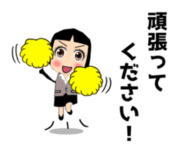 Female office worker (polite words) sticker #11880252