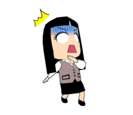 Female office worker (polite words) sticker #11880258