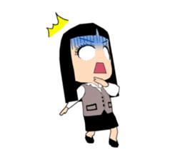 Female office worker (polite words) sticker #11880258