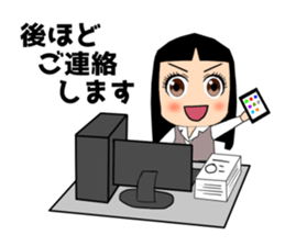 Female office worker (polite words) sticker #11880268