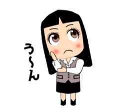 Female office worker (polite words) sticker #11880269