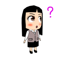 Female office worker (polite words) sticker #11880270