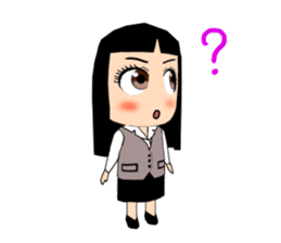 Female office worker (polite words) sticker #11880270