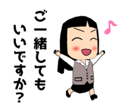 Female office worker (polite words) sticker #11880271