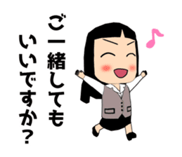 Female office worker (polite words) sticker #11880271