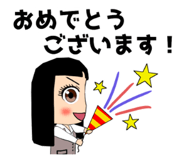 Female office worker (polite words) sticker #11880276