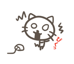 with cat Sticker sticker #11880494