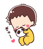 Panda and Baby 01 sticker #11880599