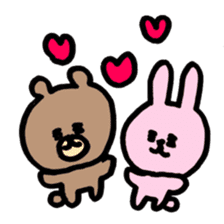 rabbit and bear life 2 sticker #11881014