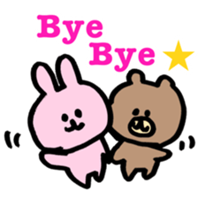 rabbit and bear life 2 sticker #11881053