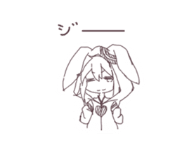 girl&rabbit animation sticker #11881931